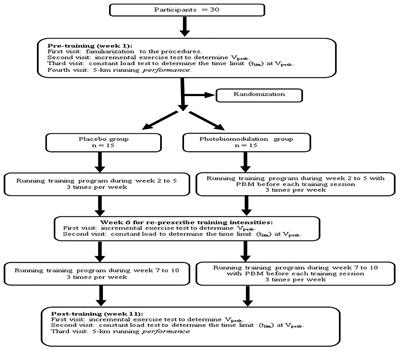 Effects of Endurance Running Training Associated With Photobiomodulation on 5-Km Performance and Muscle Soreness: A Randomized Placebo-Controlled Trial